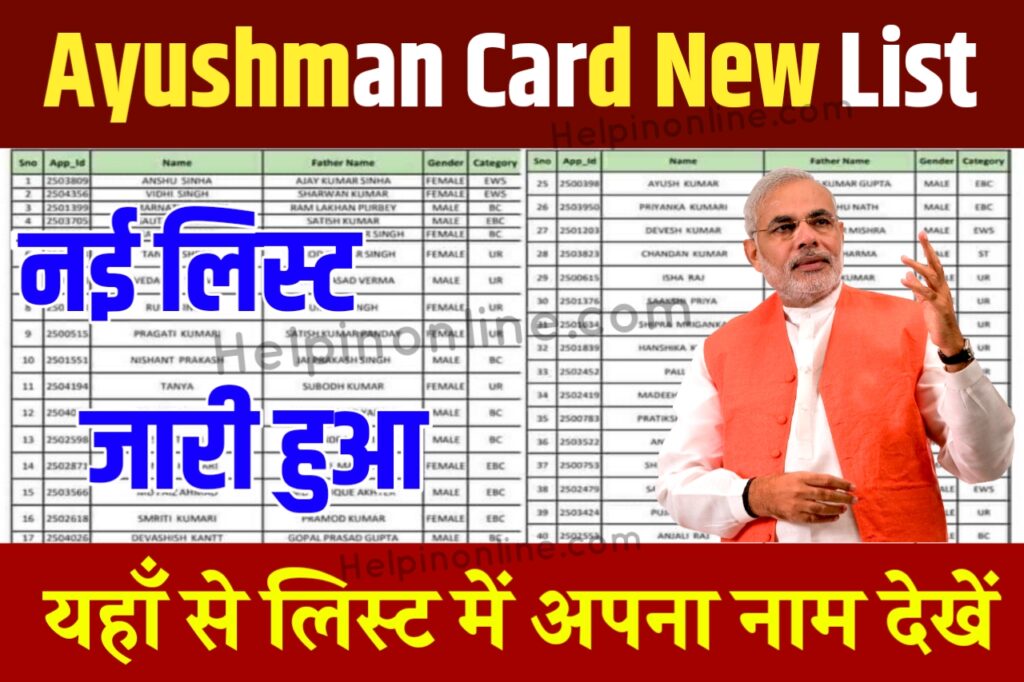 Ayushman Card List 2025 , ayushman card list kaise check kare , आयुष्मान कार्ड लिस्ट 2025 , आयुष्मान कार्ड लिस्ट कैसे देखें