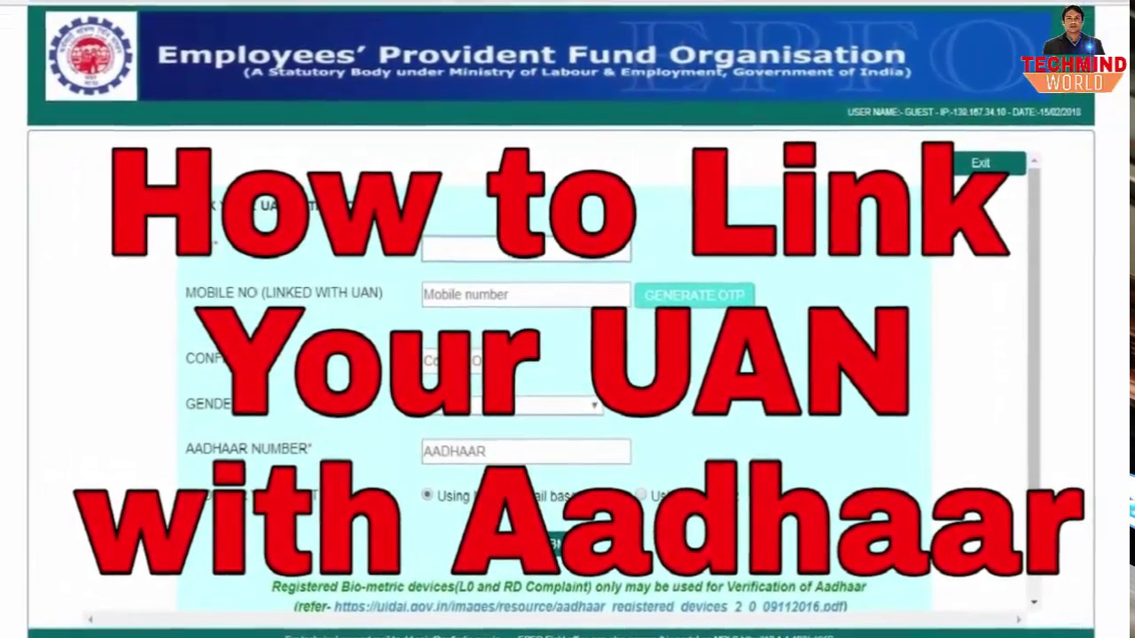 How To Link Aadhaar With UAN , aadhar card link with uan , epf aadhaar link online kyc , UAN Number से आधार कार्ड लिंक करें